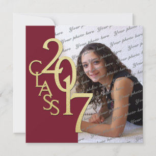 Maroon and Gold 2017 Abschluss Einladung