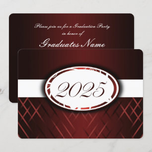 Maroon and White Class of 2025 Party Einladung