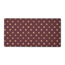 MAROON AVEC TRÈFLES CELTIQUES IRLANDAIS DORÉS