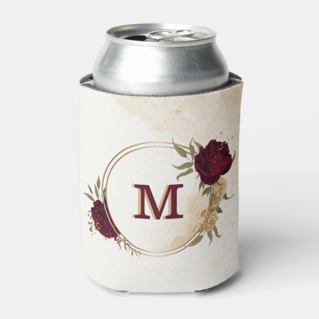 Maroon-Beige Dosenkühler (Kanne Vorderseite)