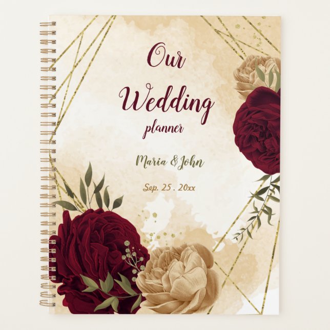 Maroon-Beige Planer (Vorderseite)