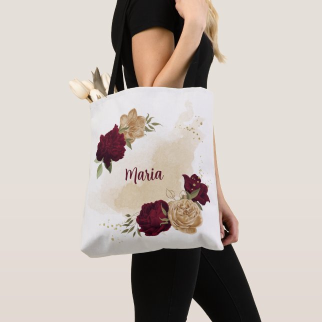 Maroon-Beige Tasche (Von Nahem)