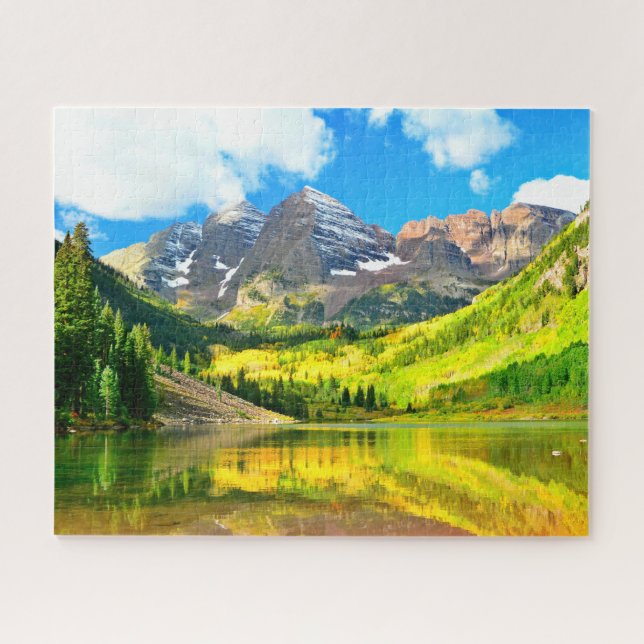 Maroon Bells, Aspen, Colorado Sommerlandschaft (Horizontal)