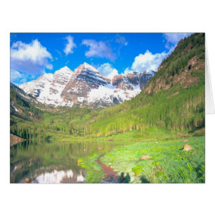 Maroon Bells Colorado Summer Grußkarte