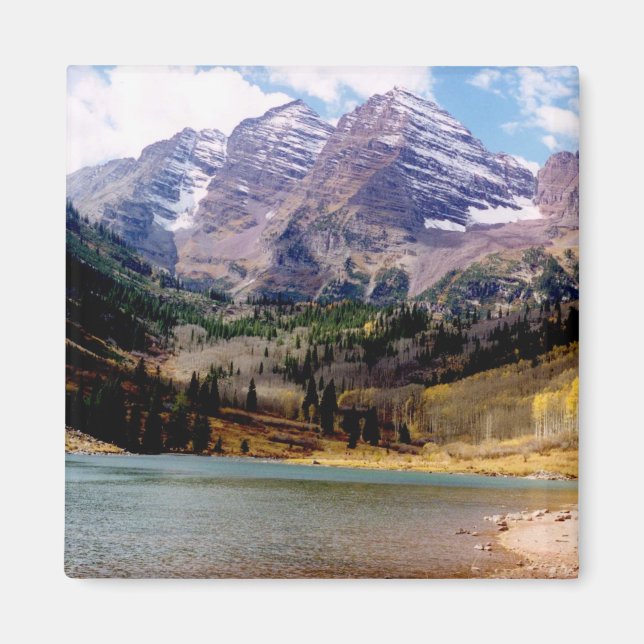 Maroon Bells im Herbst Magnet (Vorne)