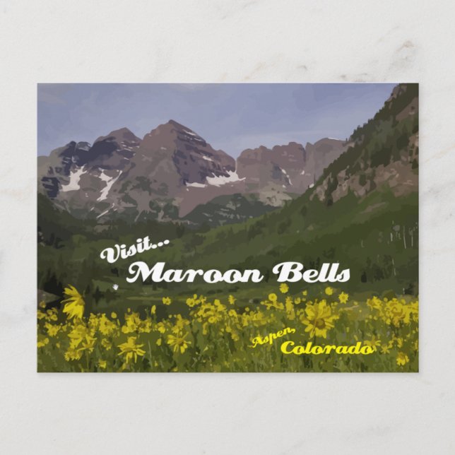 Maroon Bells Sonnenblumen - Postkarte (Vorderseite)