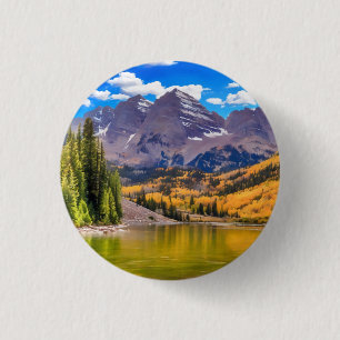 Maroon Bells Trucker Hat Button