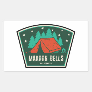Maroon Bells Wilderness Camping Rechteckiger Aufkleber