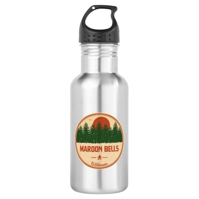 Maroon Bells Wilderness Edelstahlflasche (Vorderseite)