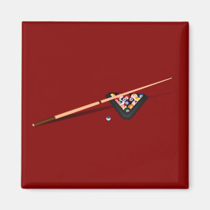 Maroon Billiard-Verordnung Magnet