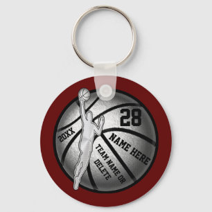 Maroon Black Silver, billige Basketballgeschenke,  Schlüsselanhänger