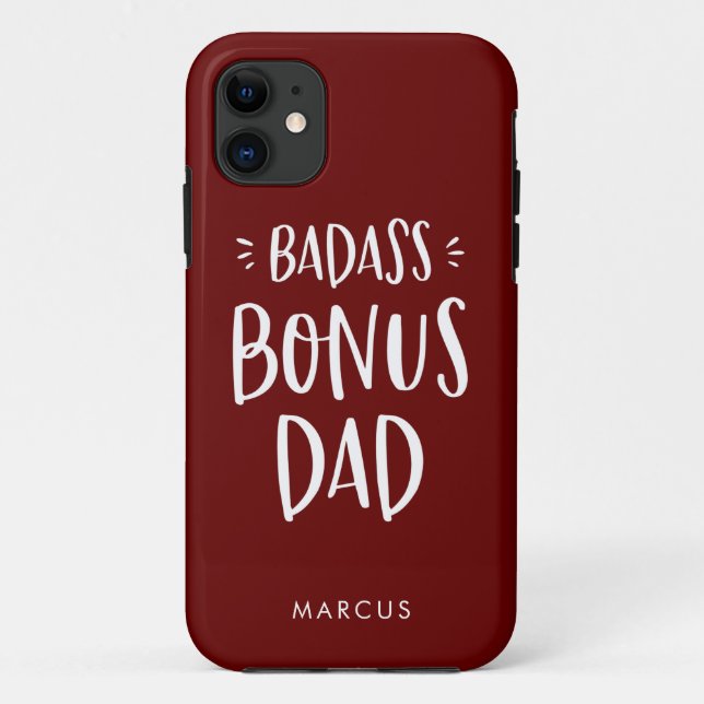 Maroon Bonus Vater Stepfather Personalisiert Stepd Case-Mate iPhone Hülle (Rückseite)
