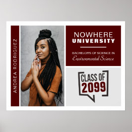 Maroon Boxes & Foto Abschluss Poster