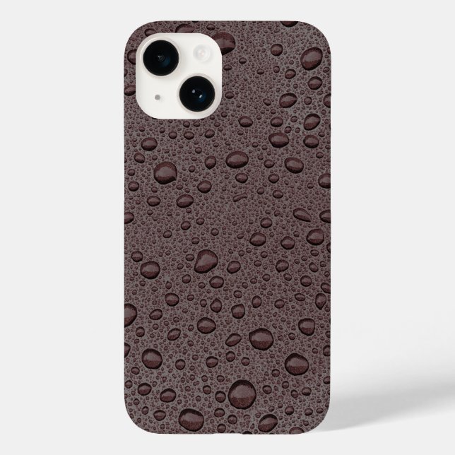 Maroon-Braunwasser-Tropfen Case-Mate iPhone 14 Hülle (Rückseite)