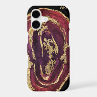 *~* Maroon Burgund Wein Agate Gold Glitzer