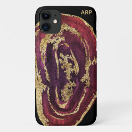 *~* Maroon Burgund Wein Agate Gold Glitzer Case-Mate iPhone Hülle