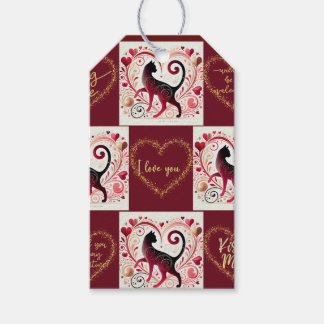 Maroon Cat - Wrapping Paper Geschenkanhänger