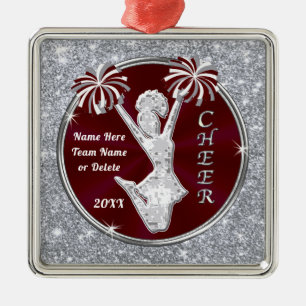 Maroon, Cheerleader Christmas Ornament Aus Metall