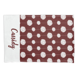 Maroon Cheerleader Pom Pom Pattern Kissenbezug