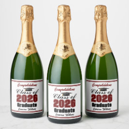 Maroon Class of 2026 Graduation Party Custom
