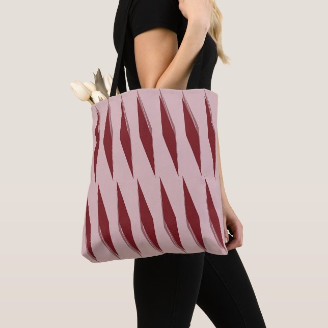 Maroon-Copper-Rose Streifen Tasche (Von Nahem)