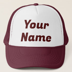 Maroon CUSTOMIZABLE Truckerkappe