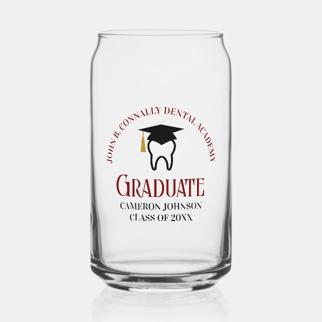 Maroon Dental School Custom Dentist Graduation (Recto)
