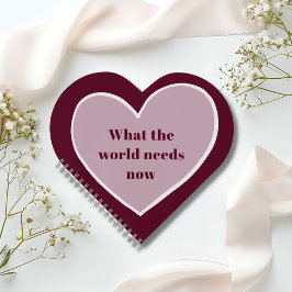 Maroon des Motivierend Zitats des rosa Herzens Notizbuch