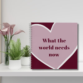 Maroon des Motivierend Zitats des rosa Herzens Notizbuch