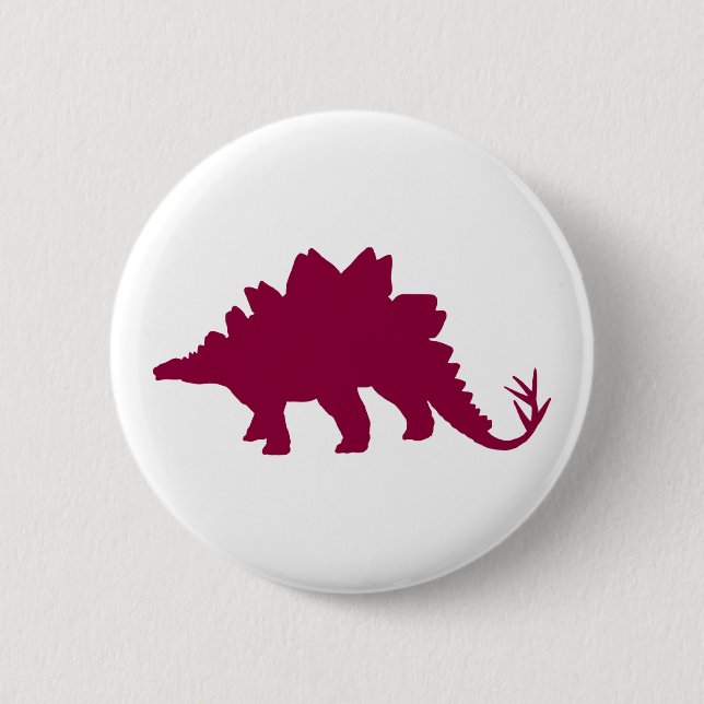 Maroon Dinosaur Button (Vorderseite)