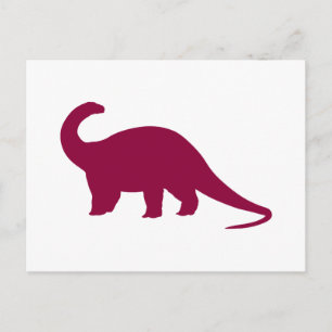 Maroon Dinosaur Postkarte