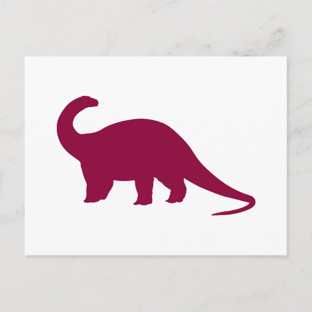 Maroon Dinosaur Postkarte (Vorderseite)