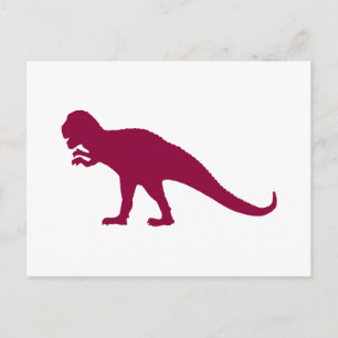 Maroon Dinosaur Postkarte
