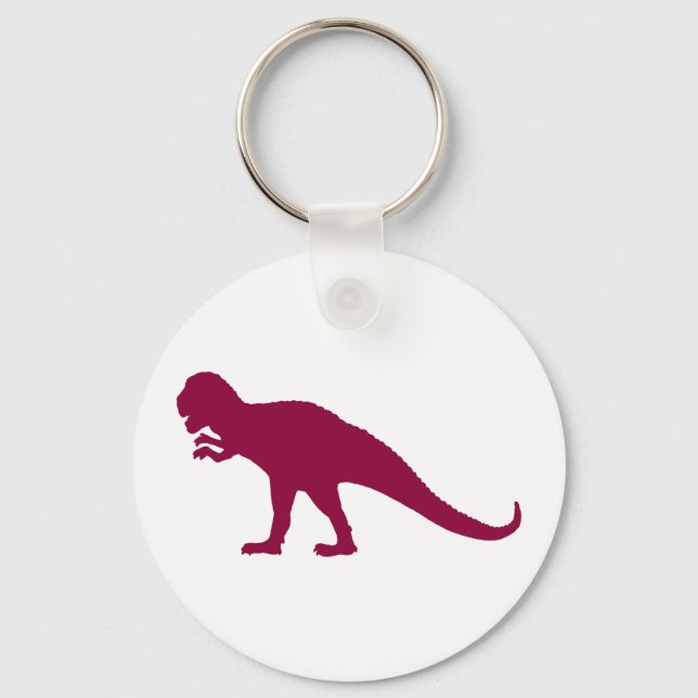 Maroon Dinosaur Schlüsselanhänger (Vorderseite)