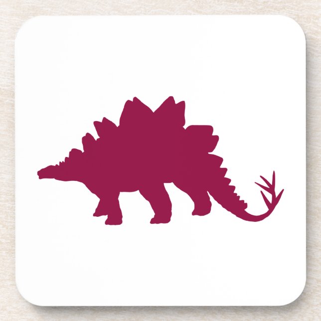 Maroon Dinosaur Untersetzer (Vorderseite)