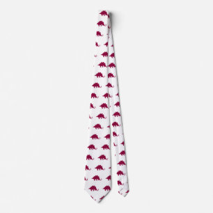 Maroon Dinosaurier-Muster Krawatte