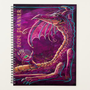 Maroon Dragon Planner Planer
