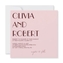 Maroon et faire-part de mariage esthétique rose pâ