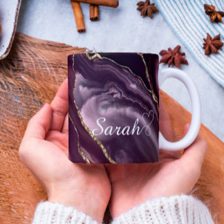 Maroon et Mug en marbre doré personnalisées de lux