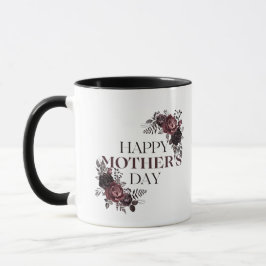 Maroon Floral Mother Day Tasse