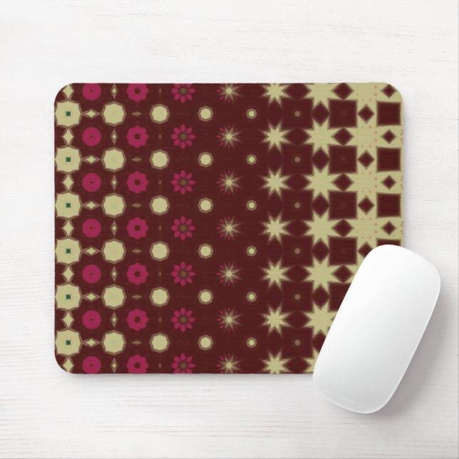 Maroon Floral mouse pad Mousepad (Mit Mouse)