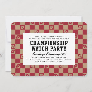 Maroon Football Karo Big Game Watch Party Einladung