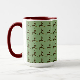 Maroon 'Fun Yoga Designs' Combo Kaffee Tasse/ Cup Tasse
