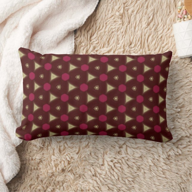 Maroon geometric throw pillow lendenkissen (Decke)
