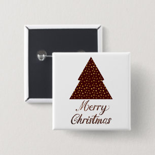 Maroon Glitzer Weihnachten - fröhliche Weihnachten Button