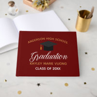 Maroon Gold Abschluss Autograph Keepake 2025