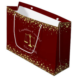 Maroon Gold Abschluss Große Geschenktüte