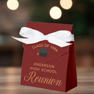 Maroon Gold Custom High School Wiedersehen Partys Geschenkschachtel