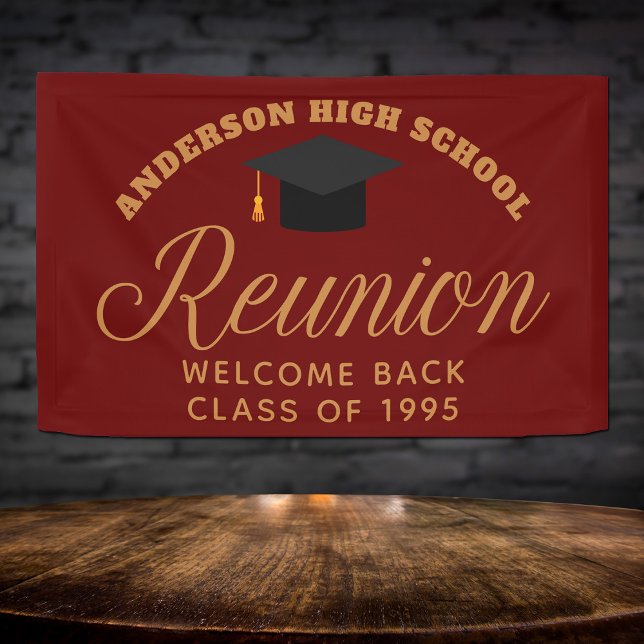 Maroon Gold High School Wiedersehen Custom Willkom Banner (Von Creator hochgeladen)