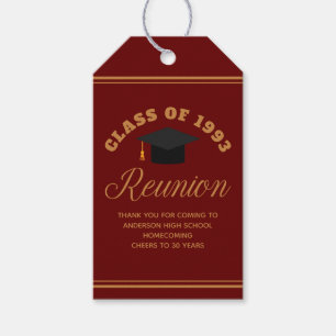 Maroon Gold High School Wiedersehen Personalisiert Geschenkanhänger